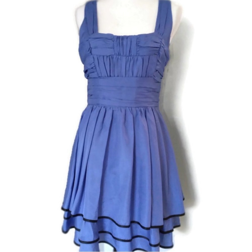 Bebe | Beautiful Blue Bodice Tiered Party Dress ; Medium